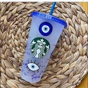 Starbucks Blue Evil Eye Reusable Cup